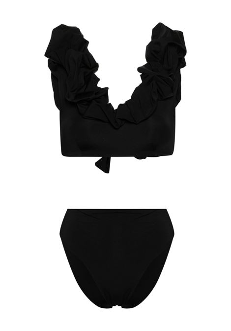 Black ruffled bikini set - MAYGEL CORONEL women